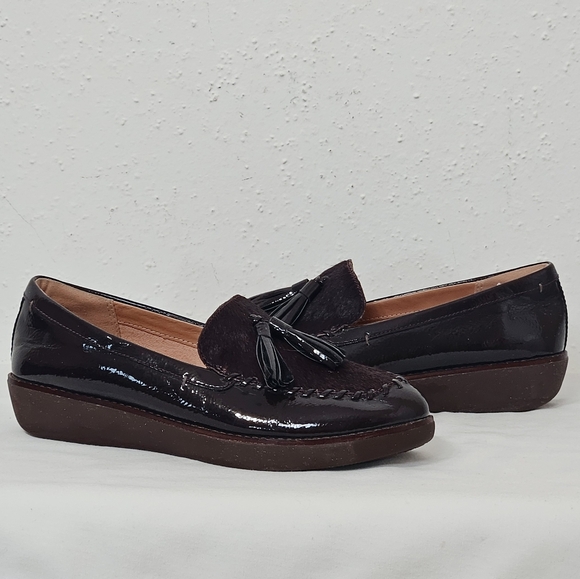 FitFlop Paige Moccasin Loafers in Berry Size 6.5 - Picture 2 of 12